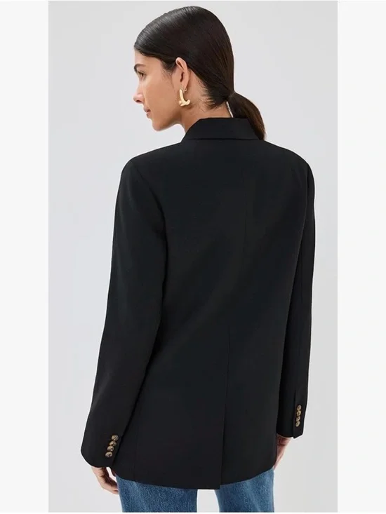 Anine Bing Black structured Double-Breasted Blazer - Picture 9 of 9